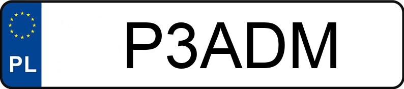 Numer rejestracyjny P3ADM posiada VOLVO FH