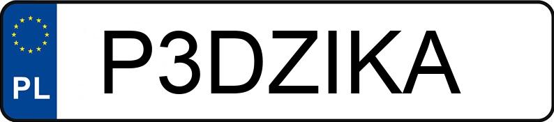 Numer rejestracyjny P3DZIKA posiada AUDI A3 2.0 TDi DPF MR`12 E6 8V clean diesel Ambiente