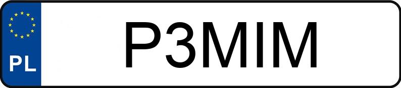 Numer rejestracyjny P3MIM posiada BMW M3 COMPETITION M XDRIVE