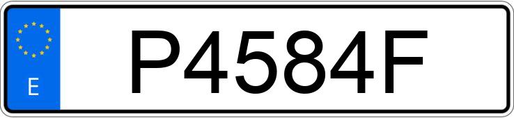 Numer rejestracyjny P4584F posiada SUZUKI SAMURAI