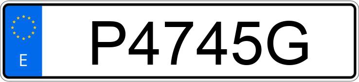 Numer rejestracyjny P4745G posiada PEUGEOT 309