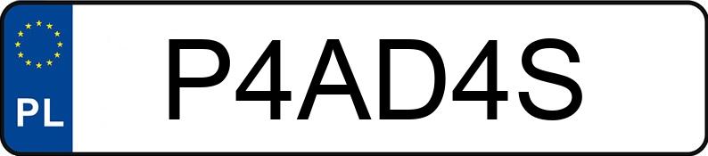 Numer rejestracyjny P4AD4S posiada MERCEDES-BENZ 300 D 124 300D