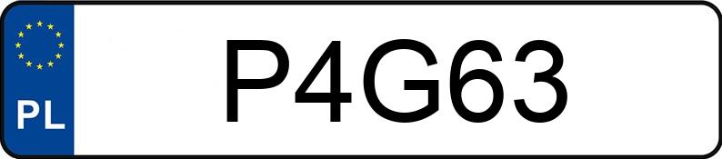 Numer rejestracyjny P4G63 posiada MERCEDES-BENZ G 500