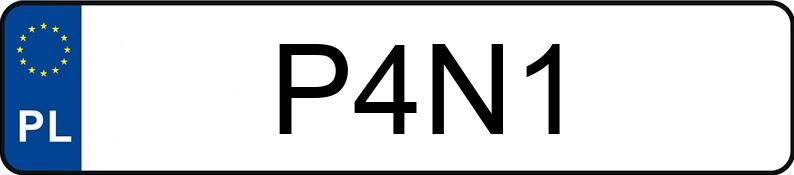 Numer rejestracyjny P4N1 posiada TOYOTA WILL CYPHA