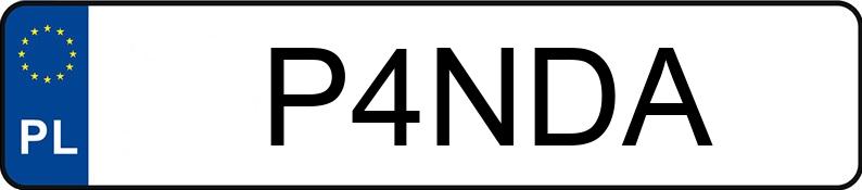 Numer rejestracyjny P4NDA posiada PORSCHE 911 GT3 RS