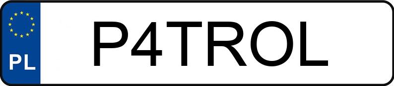 Numer rejestracyjny P4TROL posiada CHRYSLER PT Cruiser 1.6 16V Kat. MR`00 E3 Classic