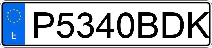 Numer rejestracyjny P5340BDK posiada FORD MUSTANG