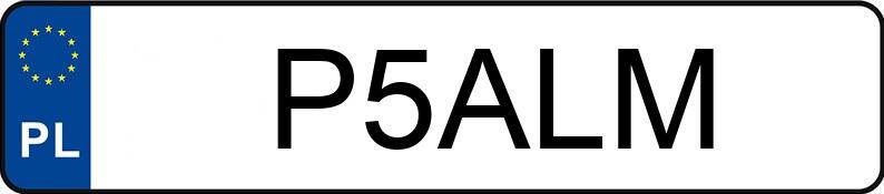 Numer rejestracyjny P5ALM posiada MERCEDES-BENZ AMG GT MR`14 E6 190 GT