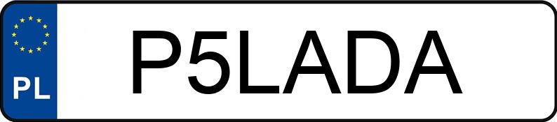 Numer rejestracyjny P5LADA posiada WAZ ŁADA Numer rejestracyjny P5LADA posiada WAZ ŁADA