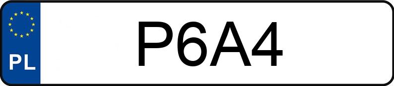Numer rejestracyjny P6A4 posiada DODGE DART