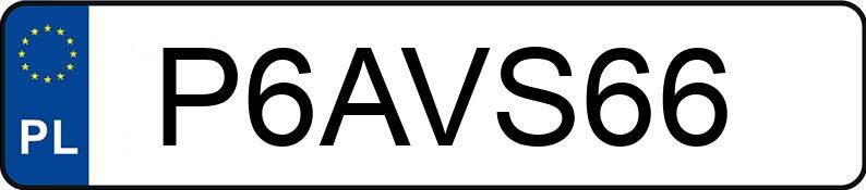 Numer rejestracyjny P6AVS66 posiada LAMBORGHINI AVENTADOR