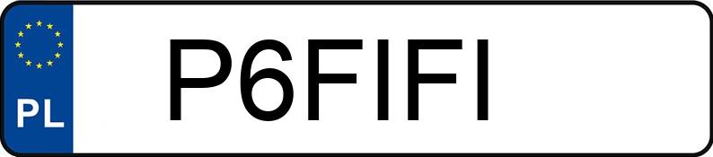 Numer rejestracyjny P6FIFI posiada BMW 328I