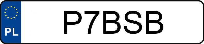 Numer rejestracyjny P7BSB posiada VOLKSWAGEN PASSAT