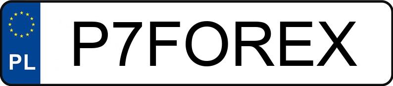 Numer rejestracyjny P7FOREX posiada BMW 530I XDRIVE