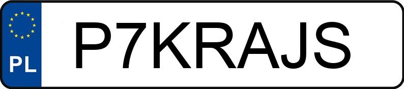 Numer rejestracyjny P7KRAJS posiada AUDI A6 AVANT