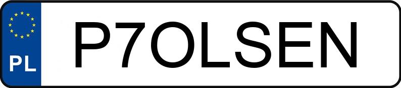 Numer rejestracyjny P7OLSEN posiada BMW M 4 Coupe 3.0 MR`14 E6 F82 M Drivelogic