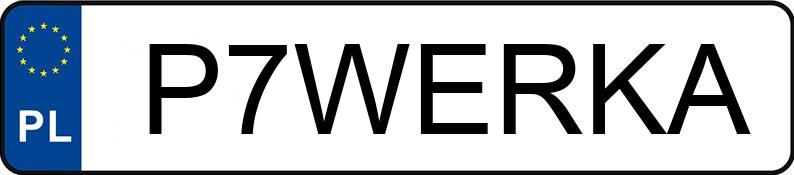 Numer rejestracyjny P7WERKA posiada MAZDA 3 - 2.0 MR`19 E6 Hikari Aut.