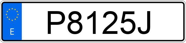 Numer rejestracyjny P8125J posiada PEUGEOT 309