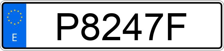 Numer rejestracyjny P8247F posiada PEUGEOT 205