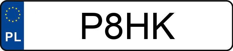 Numer rejestracyjny P8HK posiada DODGE CHARGER