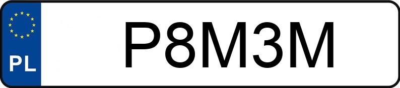 Numer rejestracyjny P8M3M posiada BMW M 3 Touring 3.0 MR`22 E6d/e G81 xDrive Competition Step