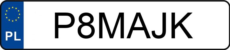 Numer rejestracyjny P8MAJK posiada BMW M 4 Coupe 3.0 MR`14 E6 F82 M Drivelogic