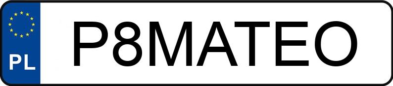 Numer rejestracyjny P8MATEO posiada BMW 125I