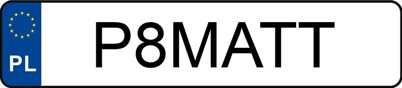 Numer rejestracyjny P8MATT posiada BMW 730D