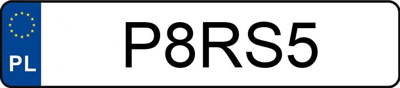 Numer rejestracyjny P8RS5 posiada AUDI RS 5 COUPE Numer rejestracyjny P8RS5 posiada AUDI RS 5 COUPE