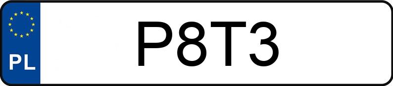Numer rejestracyjny P8T3 posiada MERCEDES-BENZ E 55 AMG Kat. MR`02 E3 211 E 55 AMG Kat. MR`02 E3 211