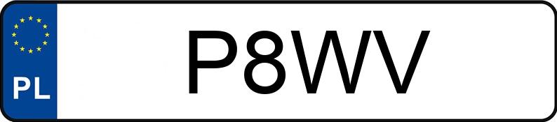 Numer rejestracyjny P8WV posiada  230
