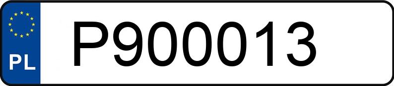 Numer rejestracyjny P900013 posiada Lamborghini Huracan