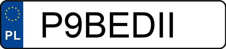 Numer rejestracyjny P9BEDII posiada BMW 328i MR`12 E5 F30 328i MR`12 E5 F30