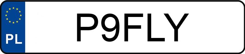 Numer rejestracyjny P9FLY posiada PORSCHE 911 SC
