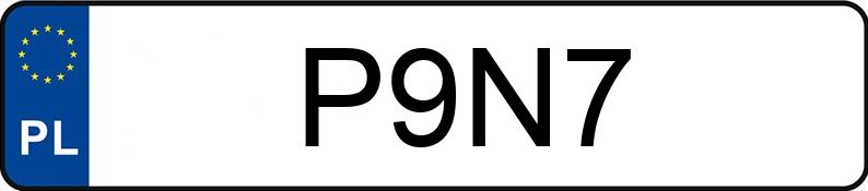 Numer rejestracyjny P9N7 posiada AUDI Q7 MR`06 E4 4L Tiptronic