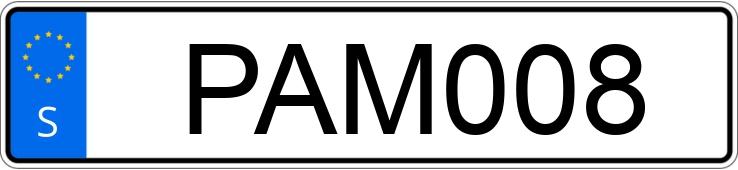 Numer rejestracyjny PAM008 posiada Volvo V40 T2