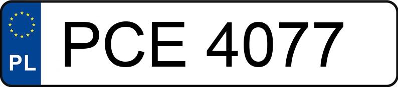 Il numero di registrazione PCE 4077 ha Romet Ogar - PCE4077