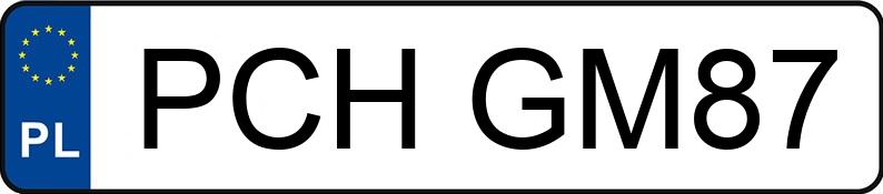 Numer rejestracyjny PCH GM87 posiada MAZDA MX-5 2.0 Kat. MR`05 E4 - PCHGM87