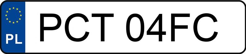 Numer rejestracyjny PCT 04FC posiada VOLKSWAGEN GOLF 1,6 KAT - PCT04FC