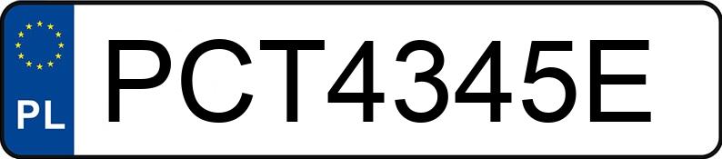 Numer rejestracyjny PCT 4345E posiada CHRYSLER 300C - PCT4345E