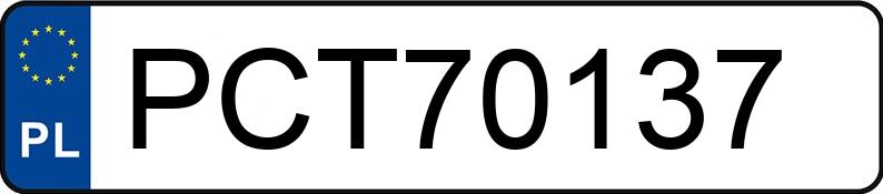 Numer rejestracyjny PCT 70137 posiada VOLKSWAGEN Transporter T4 TD MR`96 2.6t Multivan - PCT70137