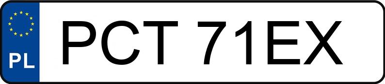 Numer rejestracyjny PCT 71EX posiada HONDA CIVIC - PCT71EX