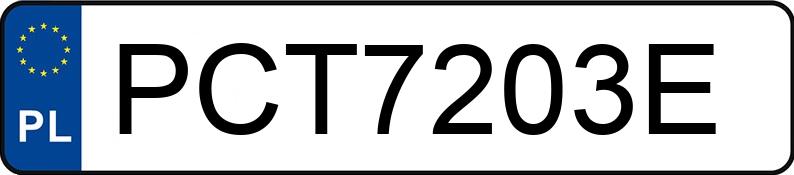 Numer rejestracyjny PCT 7203E posiada CITROEN BERLINGO - PCT7203E