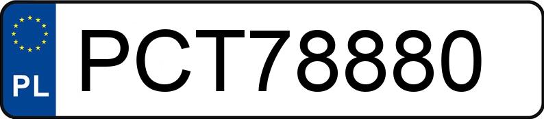 Numer rejestracyjny PCT 78880 posiada VOLKSWAGEN GOLF PLUS - PCT78880