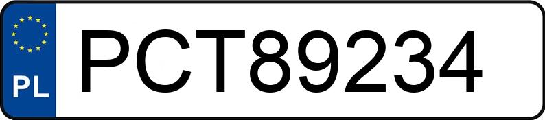 Numer rejestracyjny PCT 89234 posiada MAZDA 3 - 2.0 MR`03 E3 Top - PCT89234