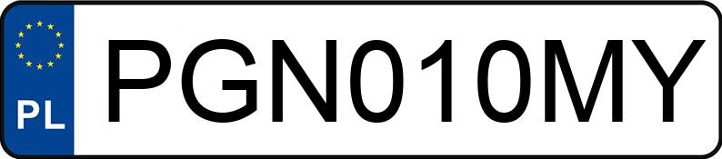 Numer rejestracyjny PGN 010MY posiada TOYOTA TOYOTA RAV4 - PGN010MY