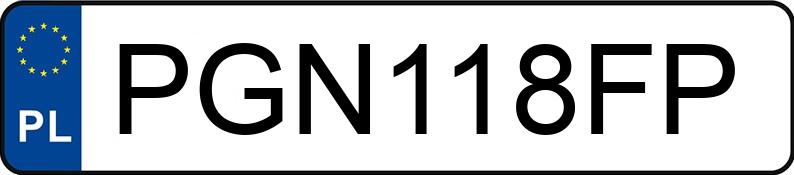 Numer rejestracyjny PGN 118FP posiada VOLKSWAGEN TOURAN - PGN118FP