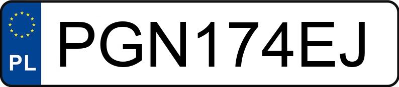 Numer rejestracyjny PGN 174EJ posiada OPEL VECTRA 2.2 - PGN174EJ