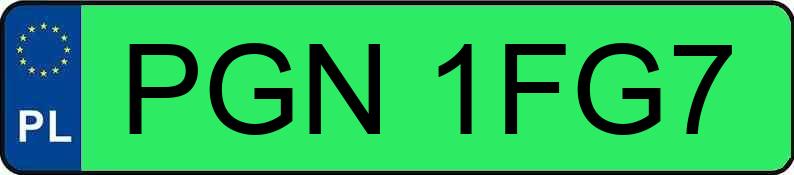 Numer rejestracyjny PGN 1FG7 posiada AUDI A6 Sportback Quattro e-tron MR`25 95kWh - PGN1FG7