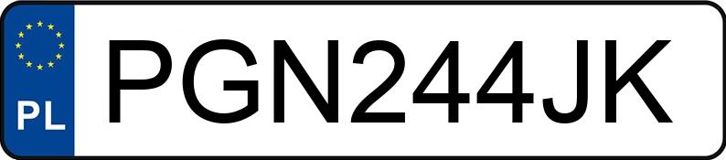 Numer rejestracyjny PGN 244JK posiada NISSAN PULSAR - PGN244JK